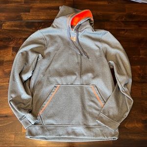 Under Armor Men’s hoodie. Small. Purchased new and worn once. Grey & orange.